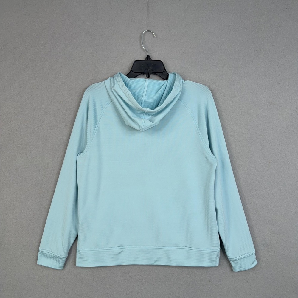 Peter Millar Hoodie Womens Large Blue Full Zip Lightweight Stretch Knit Jacket - Picture 5 of 9